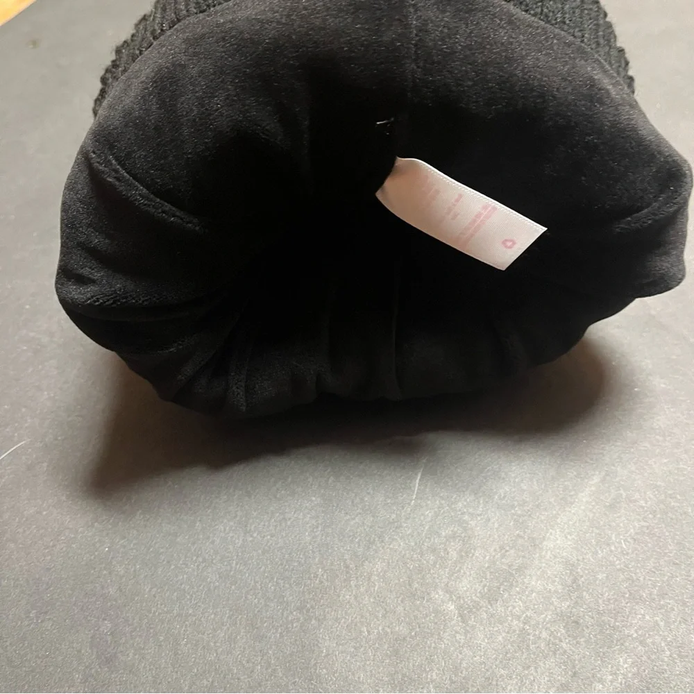 2 Justice Girls Y2K Beanies Quilted‎ Metallic Puffer Pom Pom Faux Fur Hats